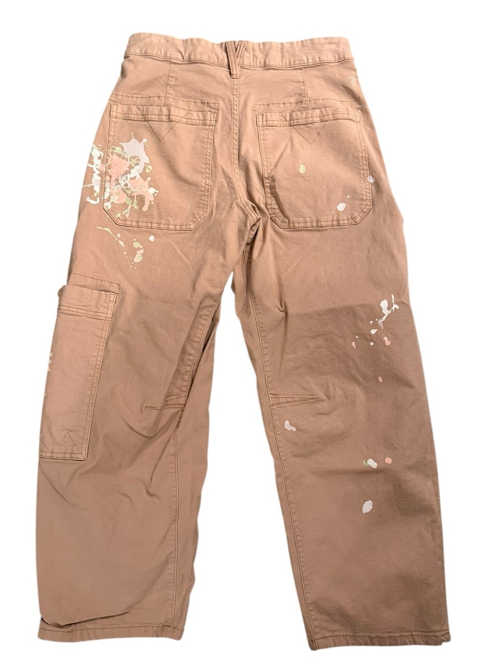 Pilcro Anthropologie Light Peach Orange Millie Low-Slung Barrel Pants - Picture 7 of 10